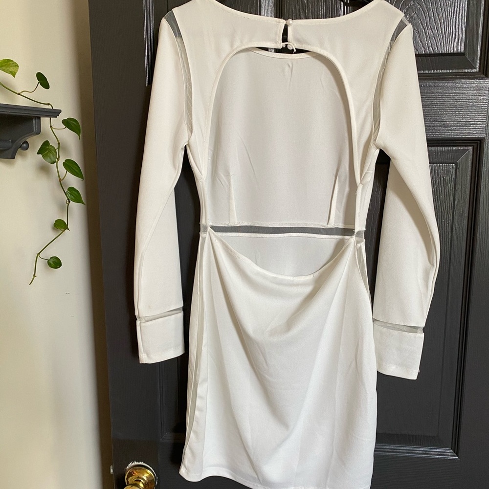 White BackLess Dress - Picture 2 of 2